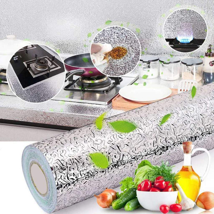 Con el papel tapiz adhesivo de aluminio es mucho más sencillo el mantener  limpia y protegida tu cocina de las manchas y derrames de comida.…